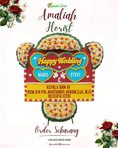 Papan Bunga Pernikahan Dufan Ancol